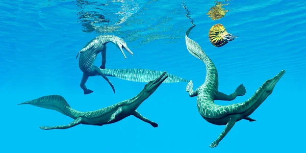 Mesosaurus marina reptiler — Stockfoto