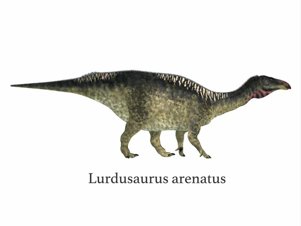 Dinosaurio Lurdusaurus con fuente — Foto de Stock