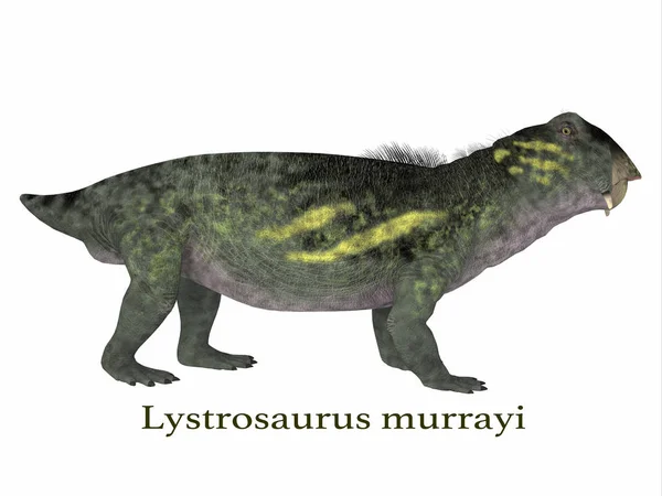 Lystrosaurus dinosaurie med teckensnitt — Stockfoto