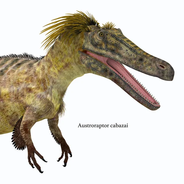 Голова динозавра-австрораптора — стоковое фото
