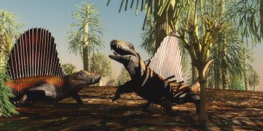 Dimetrodon Permiyen sürüngenler
