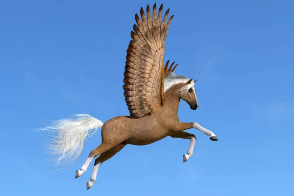 Palomino pegasus pferd — Stockfoto