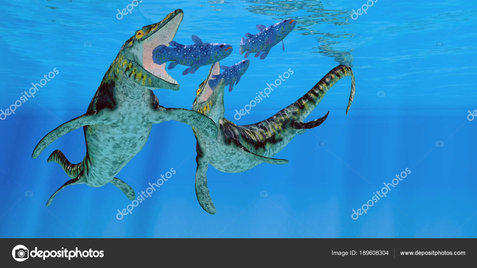 Tylosaurus Marine Reptilien Stockfoto C Coreyford 189608304