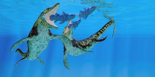 Tylosaurus répteis marinhos — Fotografia de Stock