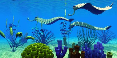 Opabinia in Cambrian Seas clipart