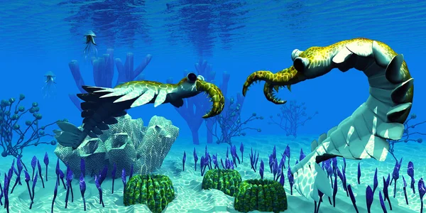 Anomalocaris στις θάλασσες Κάμβρια — Φωτογραφία Αρχείου