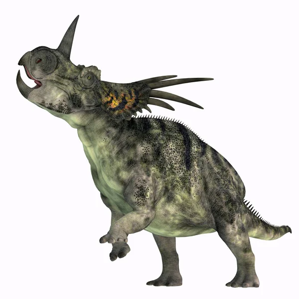 사우루스 Styracosaurus 백악기에 캐나다에서 살았던 초식성 공룡이다 — 스톡 사진