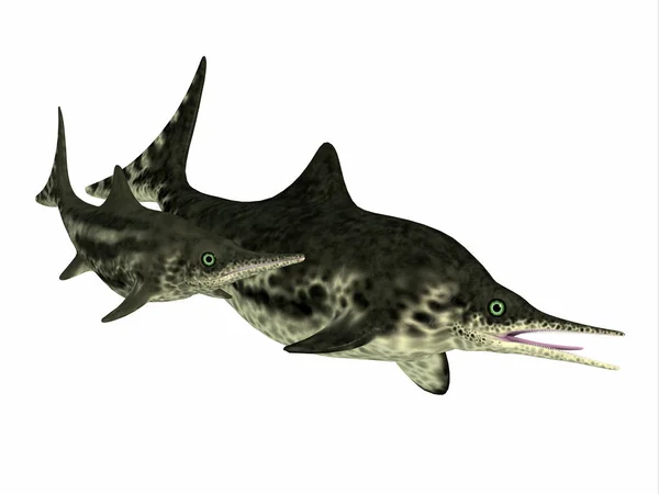 테리기 Stenopterygius 쥬라기 시대에 바다에서 헤엄쳐 파충류이다 — 스톡 사진