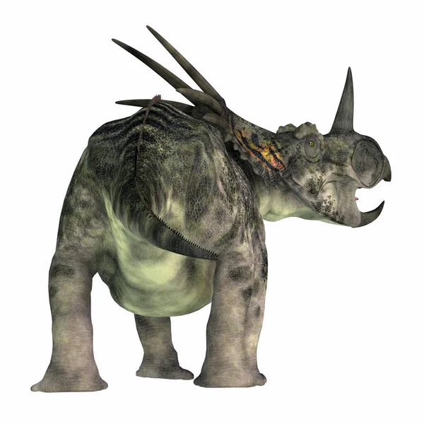 사우루스 Styracosaurus 백악기에 캐나다에서 살았던 초식성 공룡이다 — 스톡 사진
