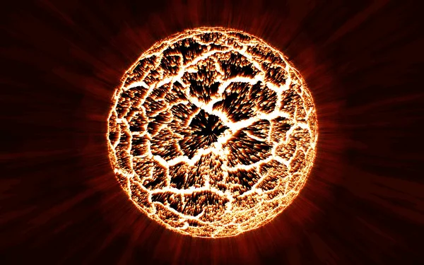 Planet exploding from its core