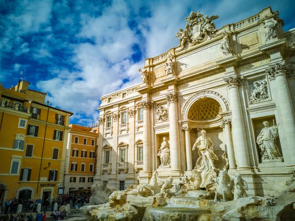 Trevi Fountain Rome Italy Largest Baroque Fountain City One Most — Stock Photo, Image