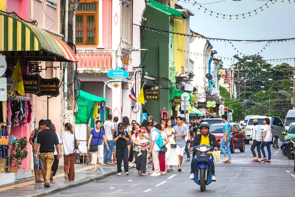 Phuket Distrito Mueang Tailandia Agosto 2019 Vida Ciudad Centro Histórico — Foto de Stock