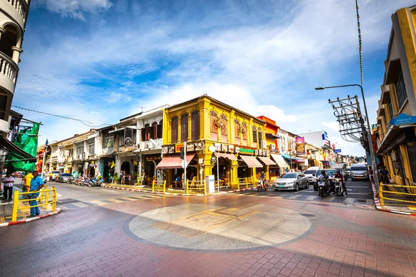 Distrito Phuket Mueang Tailandia Agosto 2019 Centro Histórico Famosa Ciudad — Foto de Stock