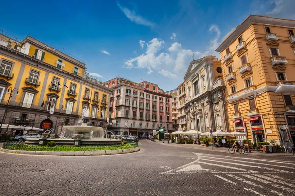 Neapel Italien Augusti 2015 Neapels Torg Stadens Historiska Centrum Kronärtskocksfontänen — Stockfoto