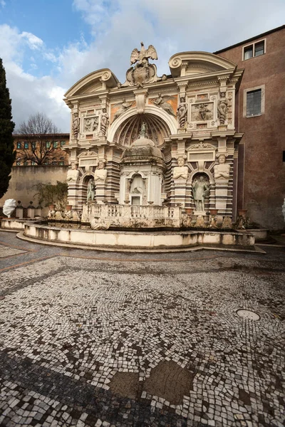 Fontana Monumentale Antica Con Scultura Fontana Dell Organo Villa Este — Foto Stock