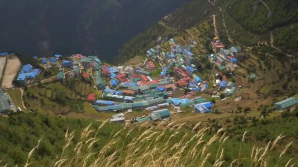 Namche Çarşısı. Himalaya, Nepal — Stok video