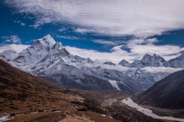 Ama Dablam Dağı. Himalaya, Nepal 
