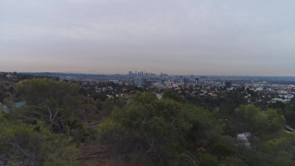 Los Angeles City in Morning. California, USA. Aerial View — Stock Video