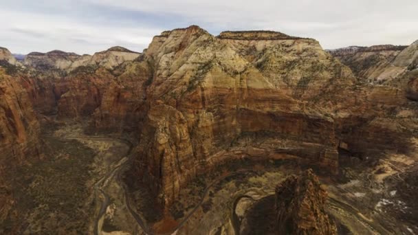 Zion Canyon de Angels Landing Viewpoint. Utah, Estados Unidos — Vídeos de Stock