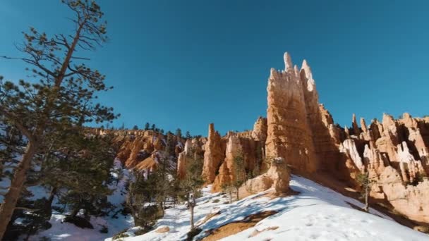 Bryce Canyon in Winter. Utah, USA — Stock Video