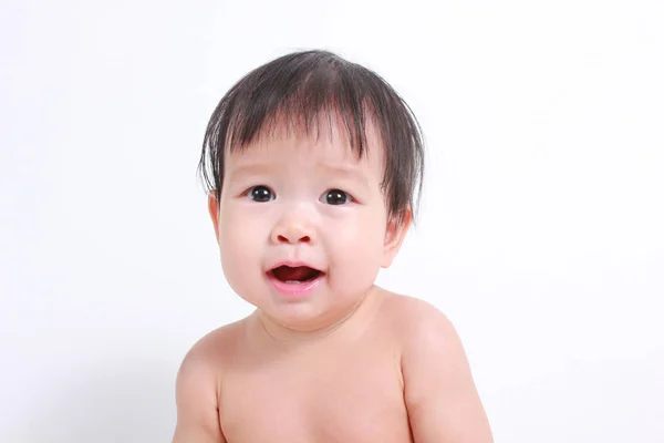 Portrait of little cute asian baby. — Stock Photo, Image