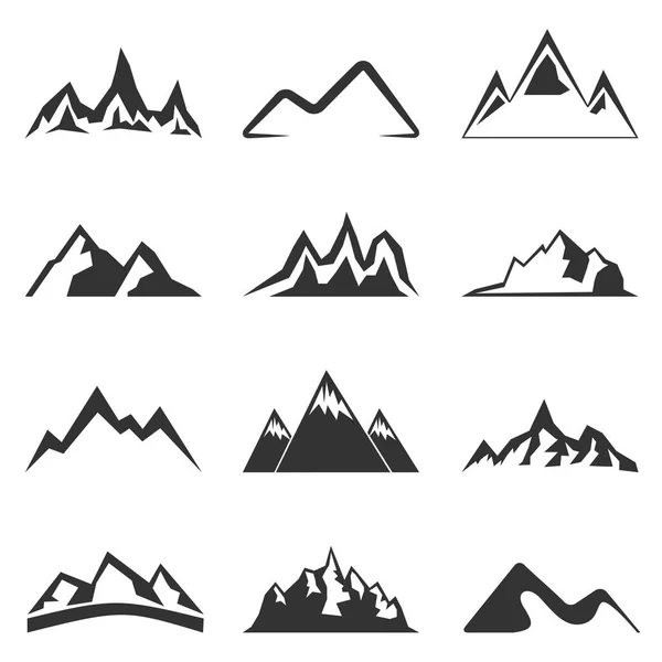 Mountain Shapes For Logos — Stock Vector