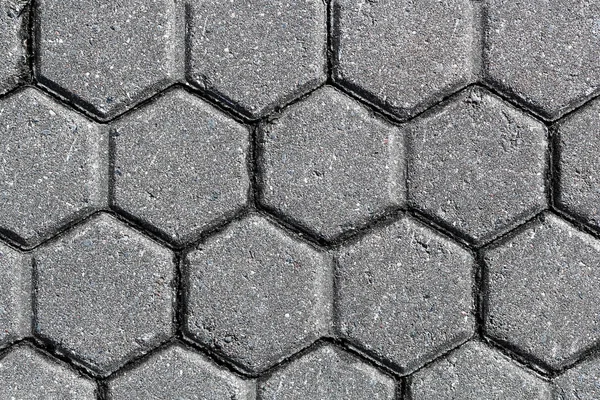 Texture Pierre Pavée Forme Hexagone Fond Dalles Pavage — Photo
