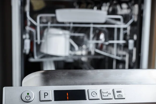 Панель управління в посудомийній машині — стокове фото
