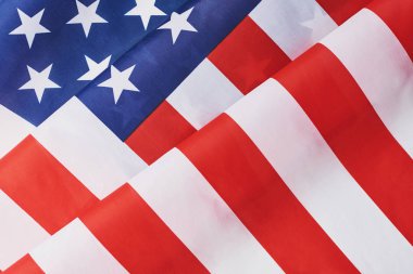 Amerikan ulusal bayrağını arka plan olarak sallamak, yakın plan