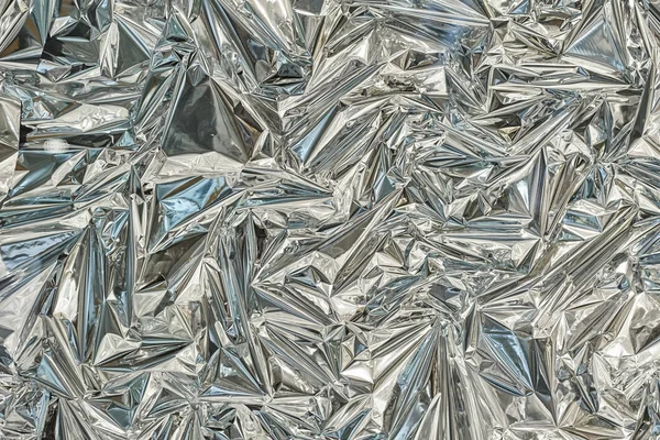 Argento sfondo abctract poligonale. uno sfondo di struttura di lamina di metallo — Foto Stock