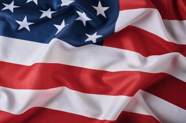 Amerikan bayrağı geçmişi. Usa bayrağı dalgalanıyor, yakın plan