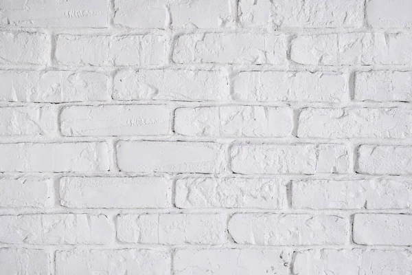 White wall background, closeup. Abstract brick texture — 스톡 사진