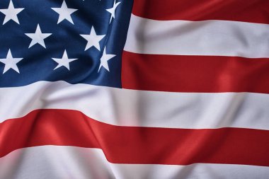 Amerikan bayrağı geçmişi. Usa bayrağı dalgalanıyor, yakın plan