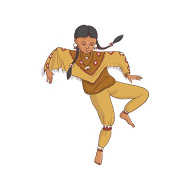 Kızılderili, geleneksel kostüm Hintli kız dans