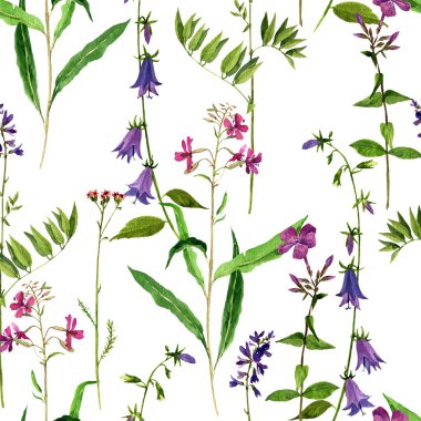 Sulu Boya çizim çiçek ile Seamless Modeli