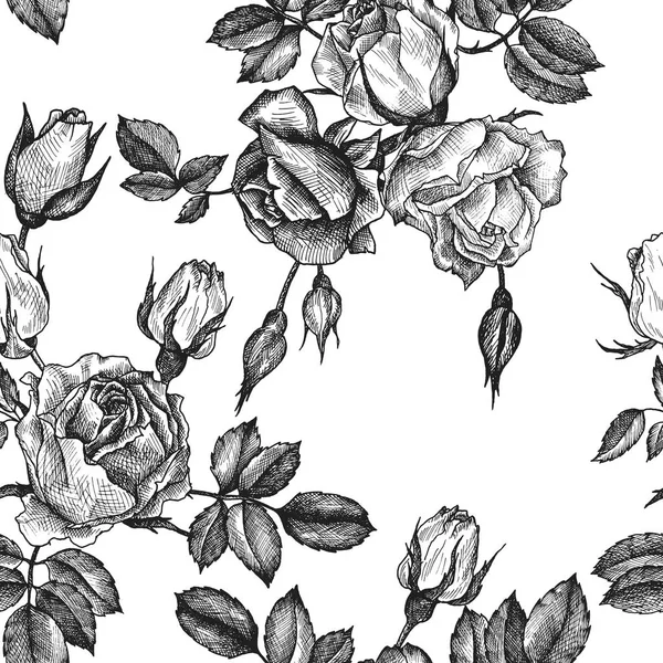 Vintage vecteur floral motif sans couture — Image vectorielle
