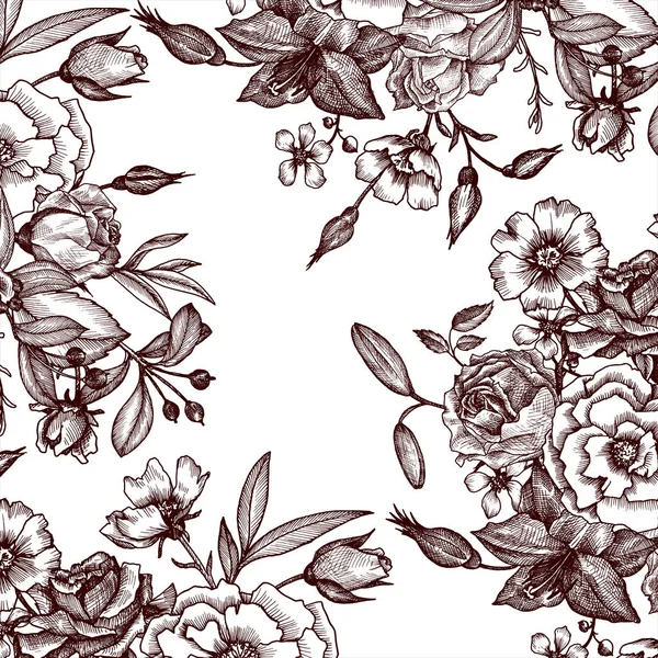 Modèle floral vectoriel vintage — Image vectorielle