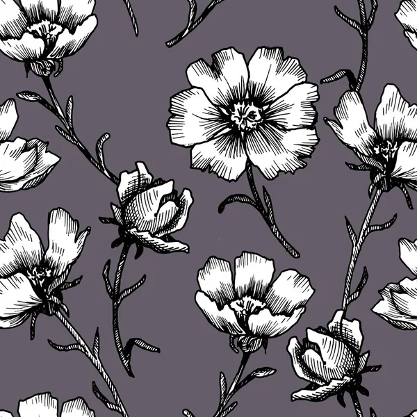 Vintage vecteur floral motif sans couture — Image vectorielle