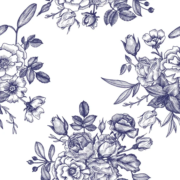 Vintage διάνυσμα Floral αδιάλειπτη μοτίβο — Διανυσματικό Αρχείο