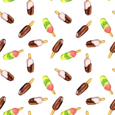 Suluboya dondurma ile Seamless Modeli