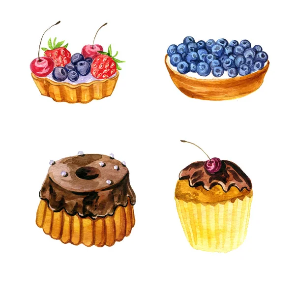 Suluboya kek çilek ile