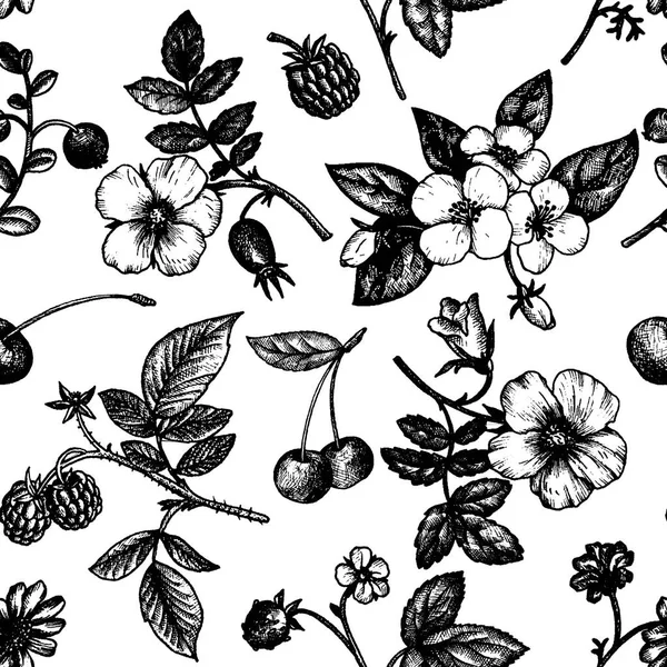 Vintage vecteur floral motif sans couture — Image vectorielle