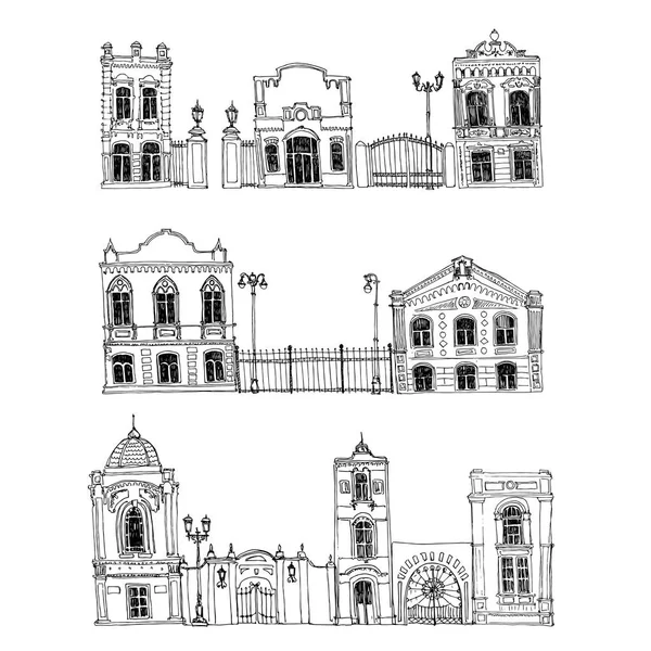 Ensemble vectoriel de différentes maisons — Image vectorielle