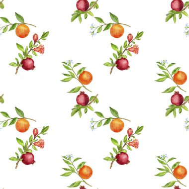 nar ve portakal ile Seamless Modeli