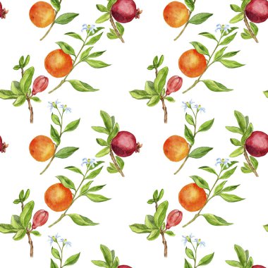 nar ve portakal ile Seamless Modeli