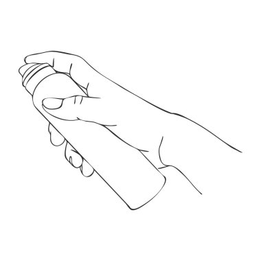 vektör el kozmetik krem dispenseri ile