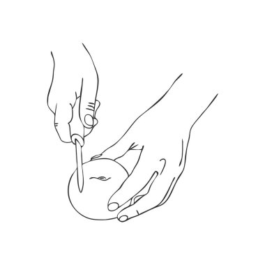 bıçak ve domates ile el yemek