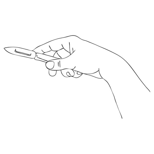 Vaření ruku s nožem kůry — Stockový vektor