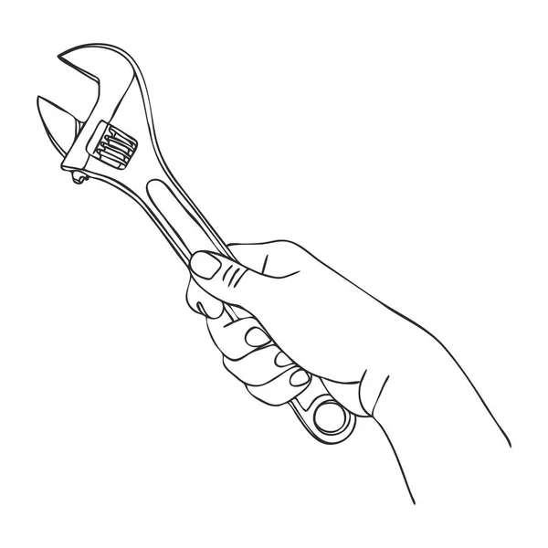 Mano vectorial con llave — Vector de stock