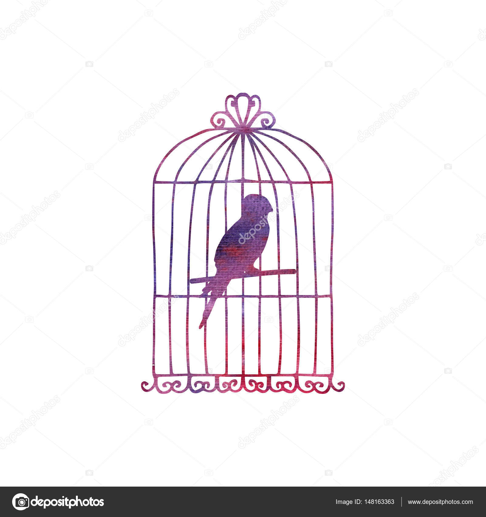 Perroquet Dans Une Cage Photographie Catarchangel